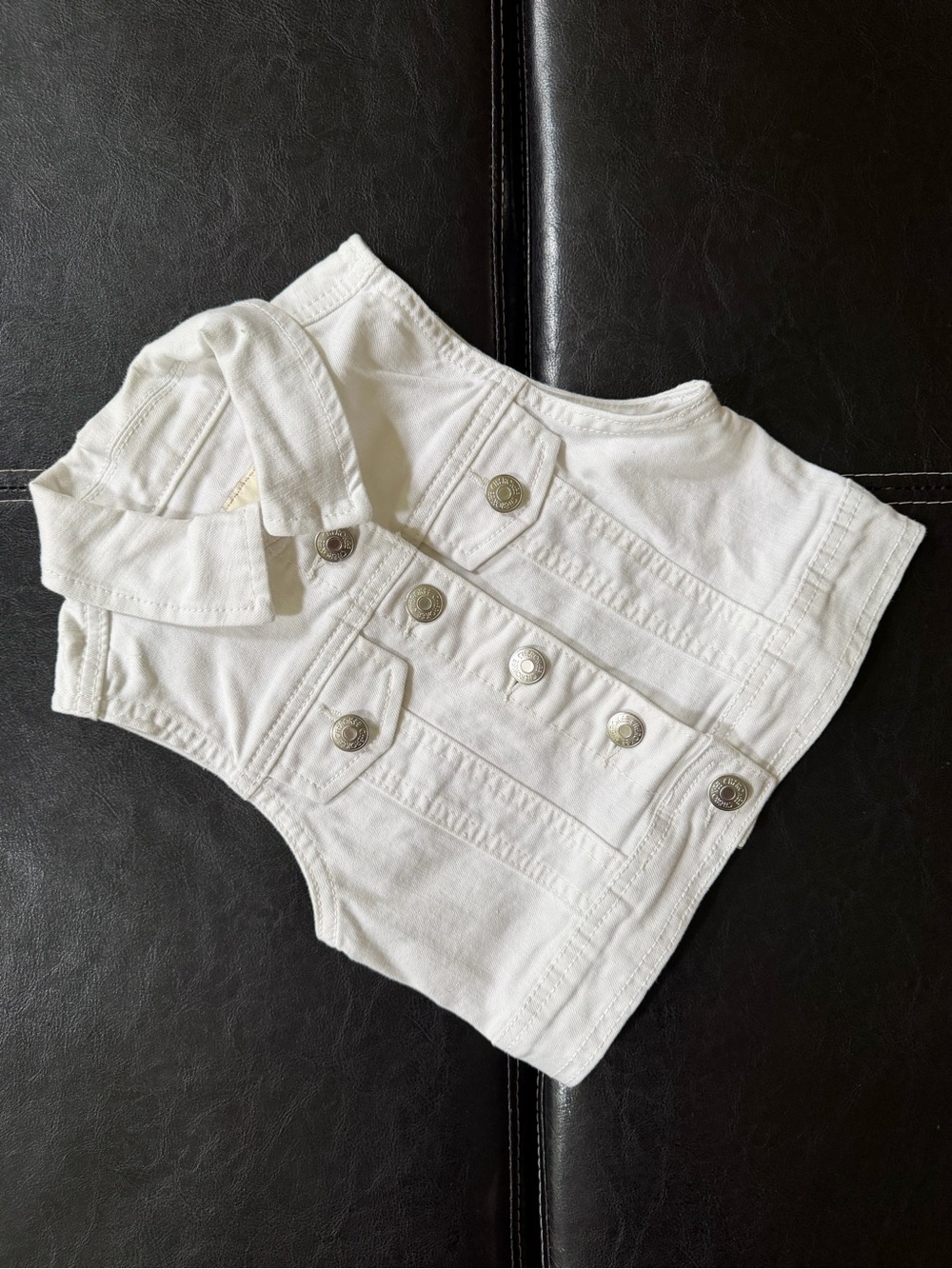 Cherokee - Girl’s White Denim Vest